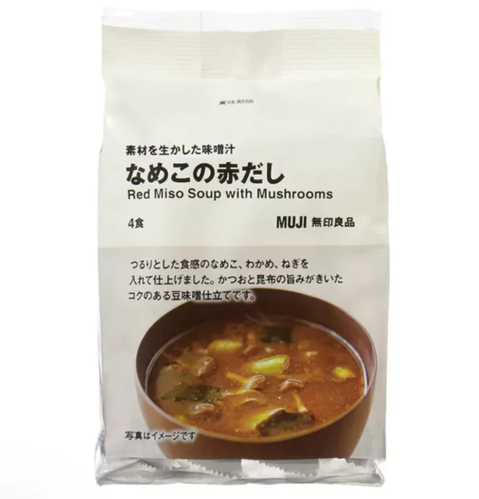 0044b0f8-soups-broths-muji-red-miso-soup-with-mushrooms-01-yoyojapanstore Muji Red Miso Soup with Mushrooms, 60g, rich umami flavor, ideal for a quick lunch