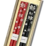 Set of 2 Hashimoto Yukui Wajima Ushi Lacquerware Chopsticks designed for couples and elegant table settings