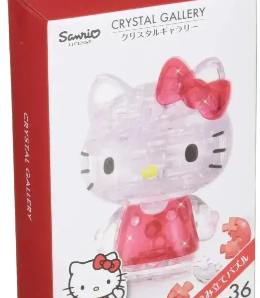 Hanayama Crystal Gallery 3D Puzzle Sanrio Hello Kitty 36 Pieces Japanese 3D Puzzle Figure