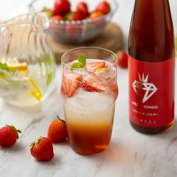 Marushige Migaki Strawberry Premium Drinking Vinegar 500ml - YOYO JAPAN
