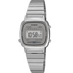 Casio LA670 Series Women's Digital Wristwatch, Silver x Gray LA670WA-7DF