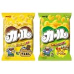 Meiji Karl Corn Puff Snack Cheese And Light Salt Flavors Pack Of 2 Bags, airy corn puffs, ideal for sharing