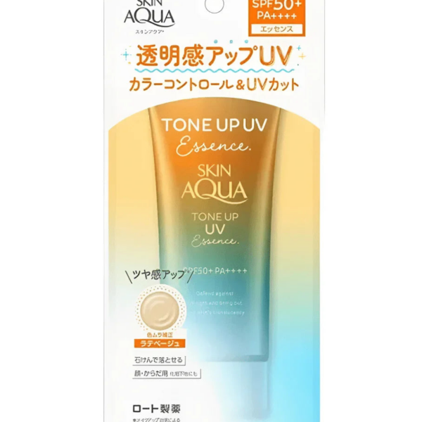 Skin Aqua Tone Up UV Essence Tinted Sunscreen Latte Beige SPF50+ 80g