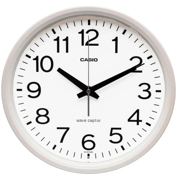 Casio IQ - 351 AMJ - 7JF Wall Clock, Pearl White