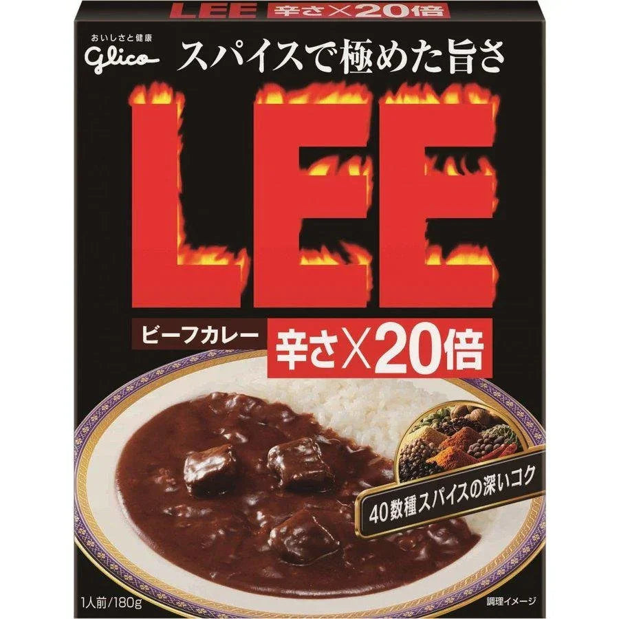 Glico Lee Beef Curry x20 Times Spicy Ultra Spicy Instant Curry Sauce 180g - YOYO JAPAN