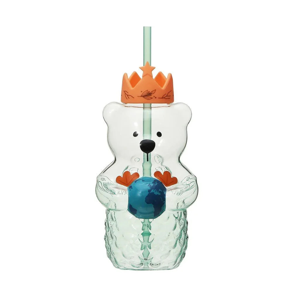 15027c5e-home-kitchen-starbucks-japan-591ml-bearista-glass-tumbler-2023-01-yoyojapanstore Starbucks Japan 591ml Bearista Glass Tumbler 2023, whimsical mermaid design, ideal for iced beverages