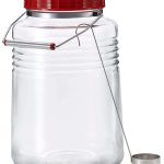 Aderia 4L Plum Bottle Japan Showa Retro Storage Bottle W/ Ladle Rice Wine Fruit Sake Glass Canister Airtight Jar Coffee Beans 721