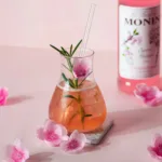 Monin Sakura Syrup in 700ml, natural ingredients, perfect for mocktails and desserts