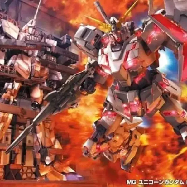 Bandai Mg 1/100 Rx-0 Unicorn Gundam Hd Color + Ms Cage Model Kit Uc - Gunpla