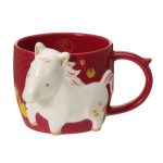 Starbucks New Year 2025 Horse Zodiac Mug, 355ml, vibrant red design, ideal for hot coffee.