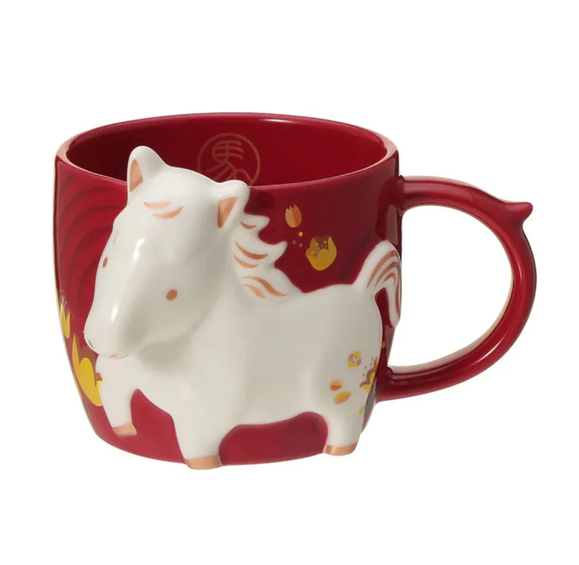 30bff17f-mugs-starbucks-new-year-2025-horse-zodiac-mug-01-yoyojapanstore Starbucks New Year 2025 Horse Zodiac Mug, 355ml, vibrant red design, ideal for hot coffee.