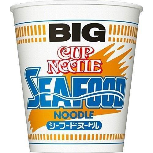 Pack of 3 Nissin Instant Cup Noodles Seafood Flavor BIG, generous size, designed for hearty appetite