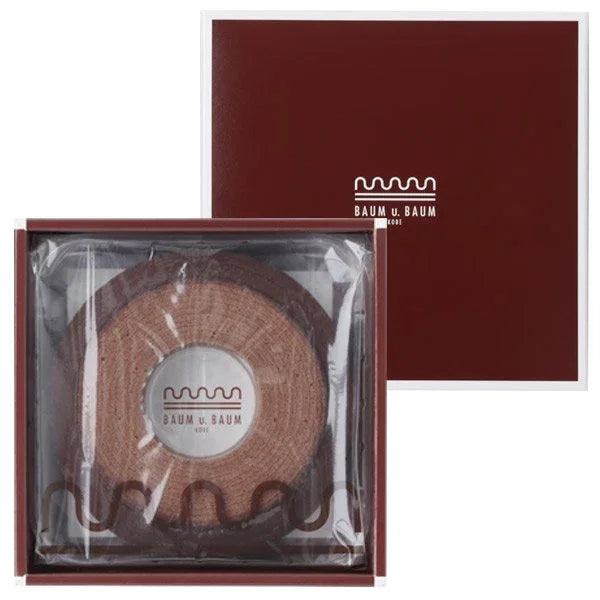 Baum u. Baum Japanese Chocolate Baumkuchen Ring Cake, 1 piece, rich cocoa flavor, ideal for tea time