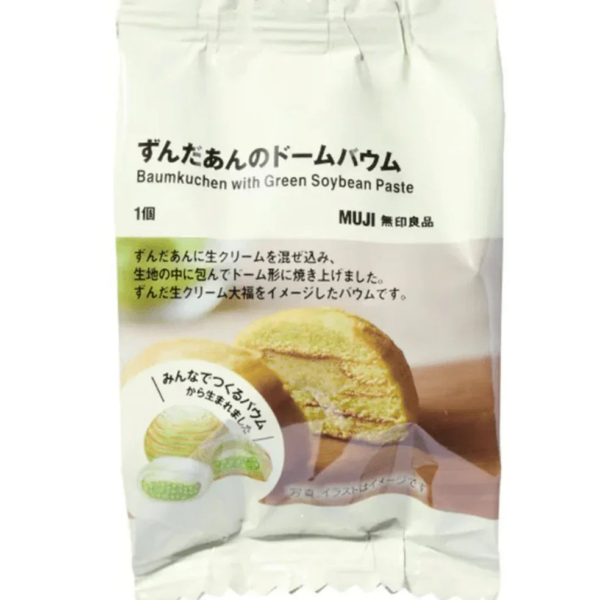 Muji Dome Baumkuchen With Soybean Paste 5 pcs, soft dome-shaped cake, ideal for everyday snacking