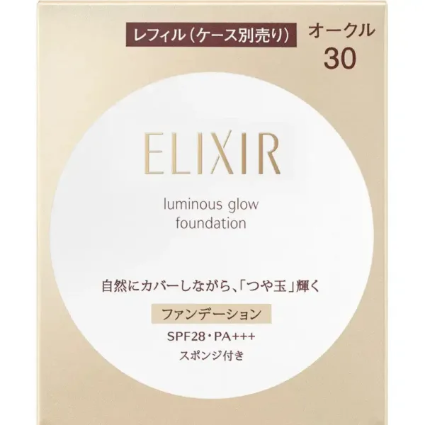Shiseido Elixir Luminous Glow Foundation Ocher 30 SPF28/ PA + + + 10g [refill] - Makeup