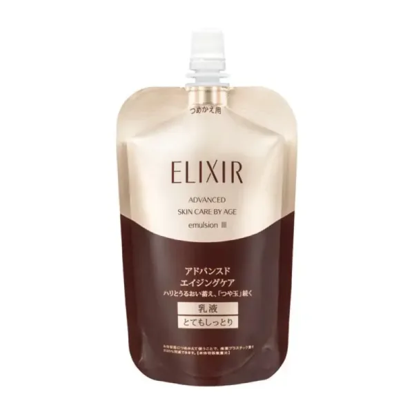 Shiseido Elixir Advanced Emulsion T III Emulsion [Refill] 110g, very moist texture, ideal for deep hydration