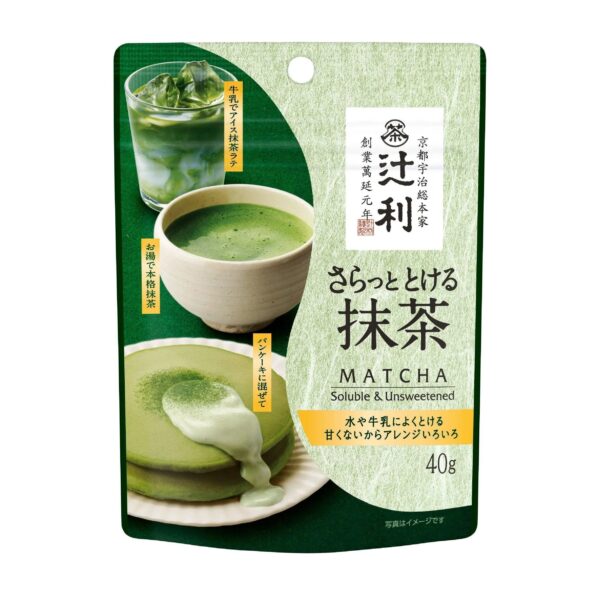 Tsujiri Soluble Unsweetened Matcha Green Tea Powder 40g - YOYO JAPAN