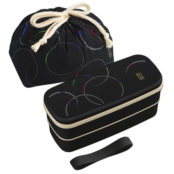 Osk Waon 2-Tier Nestable Bento Lunch Box With Chopsticks & Lunch Bag Set - YOYO JAPAN