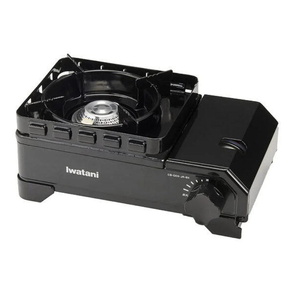 Iwatani Cassette Stove Gas Maru Jr., Regular size, black color, ideal for outdoor cooking