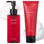 Aurelie Cleansing & Face Wash Set, 150 ml + 100 ml, dual‑step foaming + gel cleanser, ideal for daily skincare