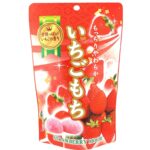 Seiki Bite Sized Daifuku Mochi Snack Amaou Strawberry Flavor 130g, soft chewy texture, ideal for light Japanese snacks