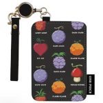 One Piece Devil Fruit Reel Pass Case, 8 x 11 cm, colorful design, ideal for daily commutes