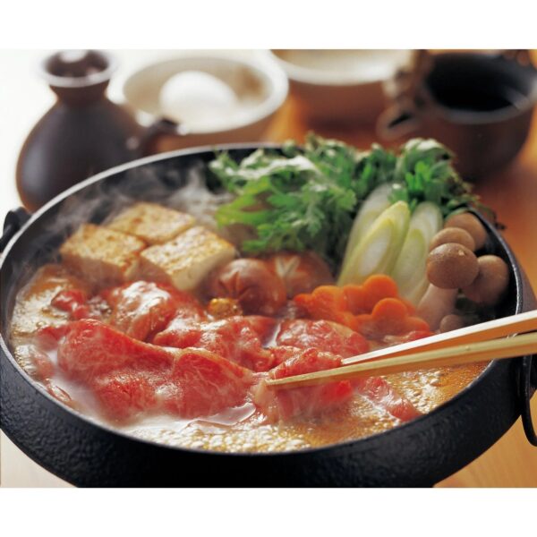 26cm Iwachu Sukiyaki Pot Large Size Japanese Cast Iron Pan, twin-handle design, designed for family communal dining