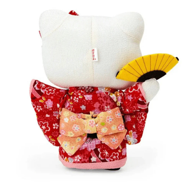 Sanrio Sakura 2025 Red Chirimen Medium Doll: Hello Kitty