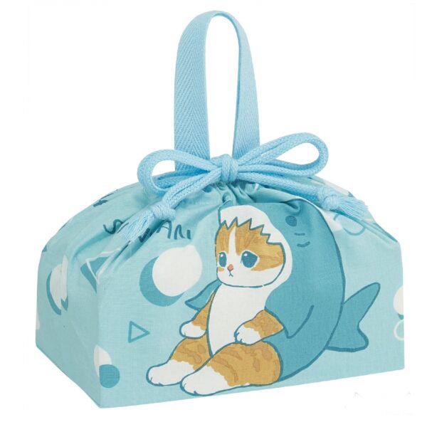 Skater Kids Lunch Box with Drawstring Bag - Mofusand Made in Japan KB7 - A