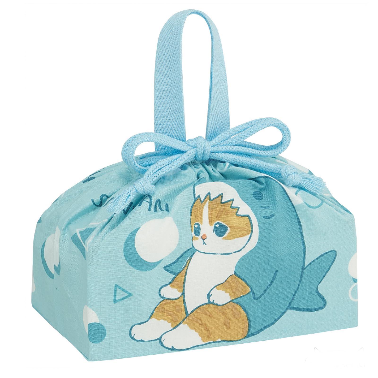 Skater Kids Lunch Box with Drawstring Bag - Mofusand Made in Japan KB7 - A