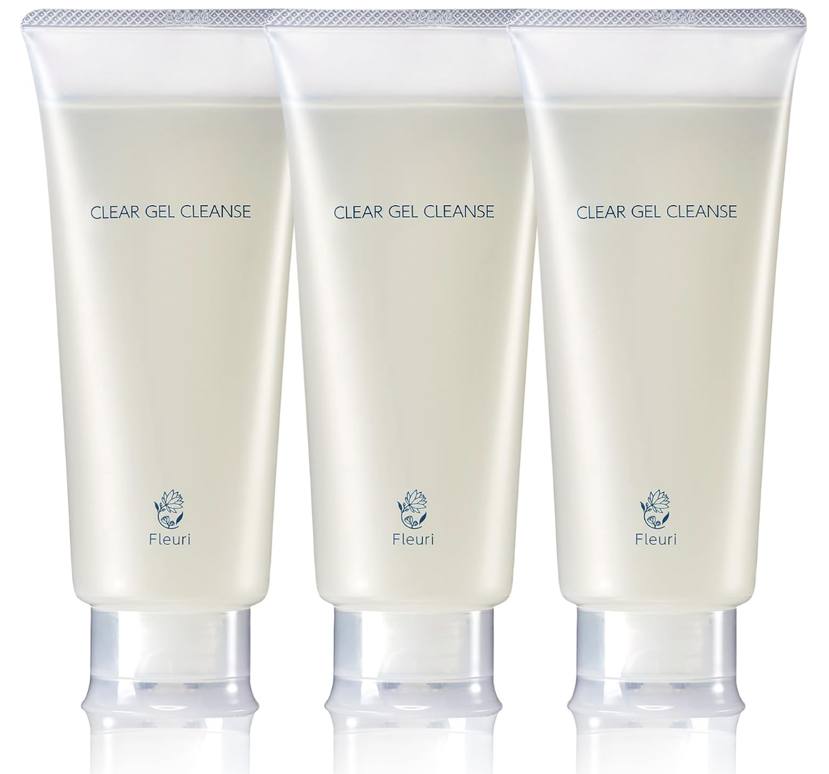 Fleuri Cleansing Gel (Set of 3), 3 tubes, Gentle Pore Care, ideal for Daily Facial Cleansing