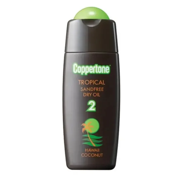 Taisho Pharmaceutical Coppertone Tropical Sand Free Dry Oil SPF2 120ml - Tanning Products Skincare