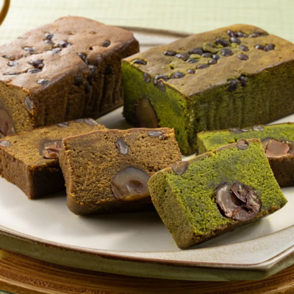 Kiyoizumi Chestnut, Uji Matcha, and Hojicha Cake Set, 2 Pieces, stone-ground tea, ideal for afternoon snacks