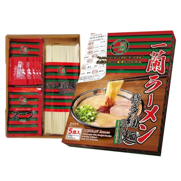 Ichiran Ramen Hakata Style Thin Straight Noodles, 645g, authentic tonkotsu, ideal for quick meals