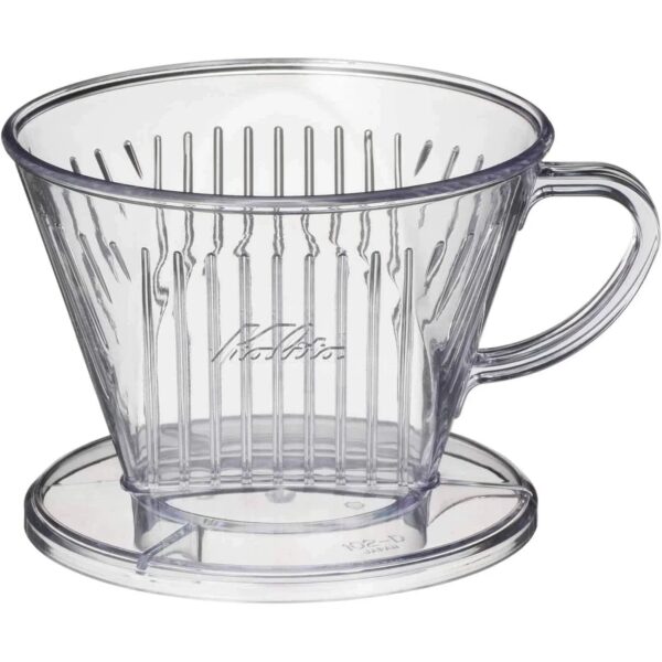 Kalita Plastic Coffee Dripper 102 Clear, three hole design, ideal for daily pour-over coffee