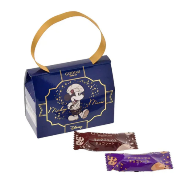 Disney Valentines 2026 Godiva Mickey Crispy Chocolate 4 pieces with waffle texture ideal for gifting