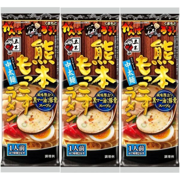 Itsuki Foods Kumamoto Mokkosu Tonkotsu Ramen (Pack of 3) - YOYO JAPAN