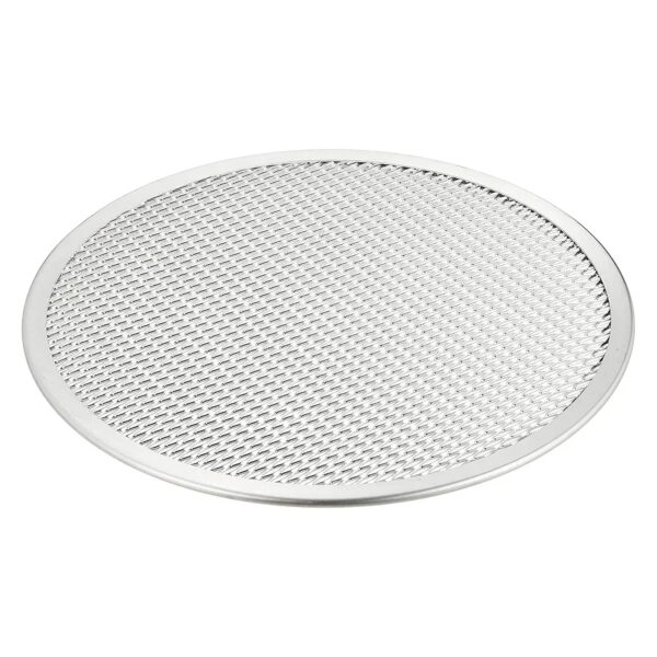 Nihon Metal Works Stainless Steel Perforated Pizza Pan, 14inch, perforated design, ideal for crispy homemade pizza