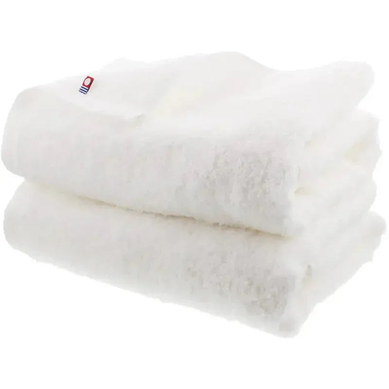 Imabari Factory Japan Certified Bath Towel Set Of 2 White 120X60Cm, soft cotton, ideal for daily bathing