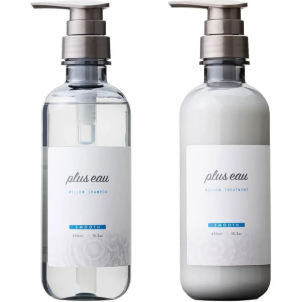 plus eau Melty Shampoo & Treatment, Mellow Silk Serum, 450ml 2-Piece Set