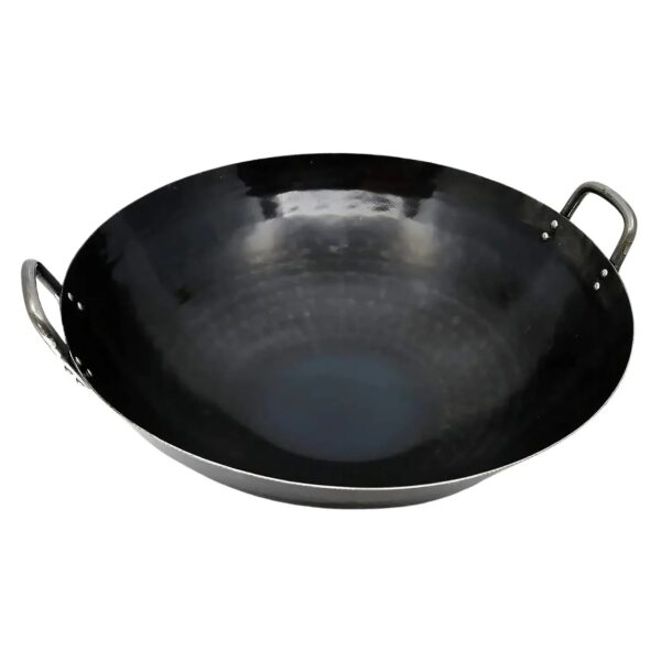 Yamada Japan Hammered Iron Double - Handle Deep Wok (1.2Mm Thickness) 36Cm