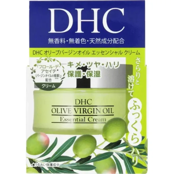 Dhc Olive Virgin Oil Essential Cream Fragrance - Free & Coloring - Free 32g - Japanese Facial Care