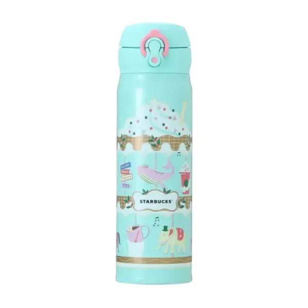 Starbucks Japan Handy Stainless Steel Bottle Frappuccino Carousel 500ml - Japanese Home