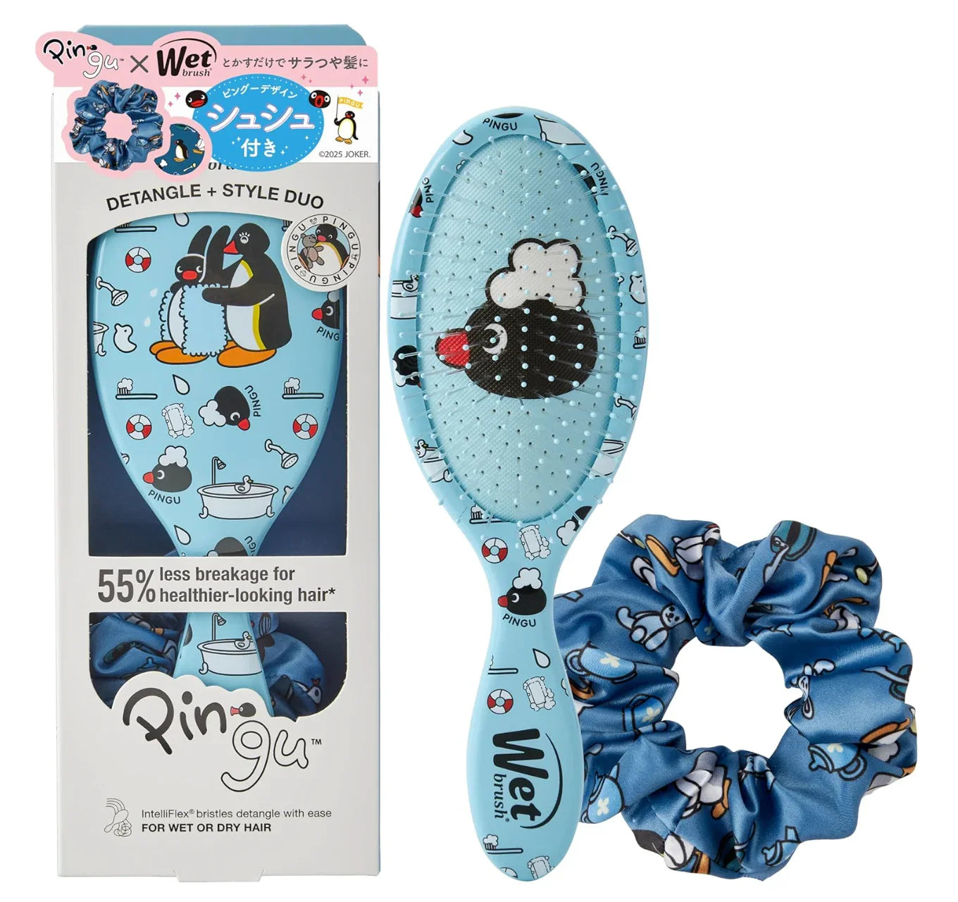74276421-nhmanhinh2026-05-18luc23.35.59 Wet Brush Original Detangler Pingu Hair Brush Scrunchie Set - Image 1