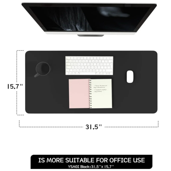 80 x 40 cm YSAGi Desk Mat, Mouse Compatible, Large Mouse Pad, non-slip suede back designed for stability