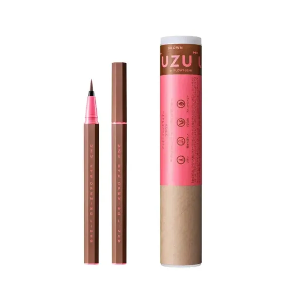 Uzu By Flowfushi Brown Liquid Eyeliner Japan Alcohol Free Dye Hypoallergenic
