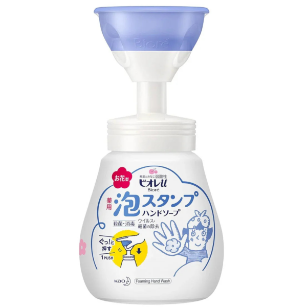 Bioreu Foam Stamp Hand Soap Comes with Flowers (250 ml) + Refill (770 ml) - YOYO JAPAN