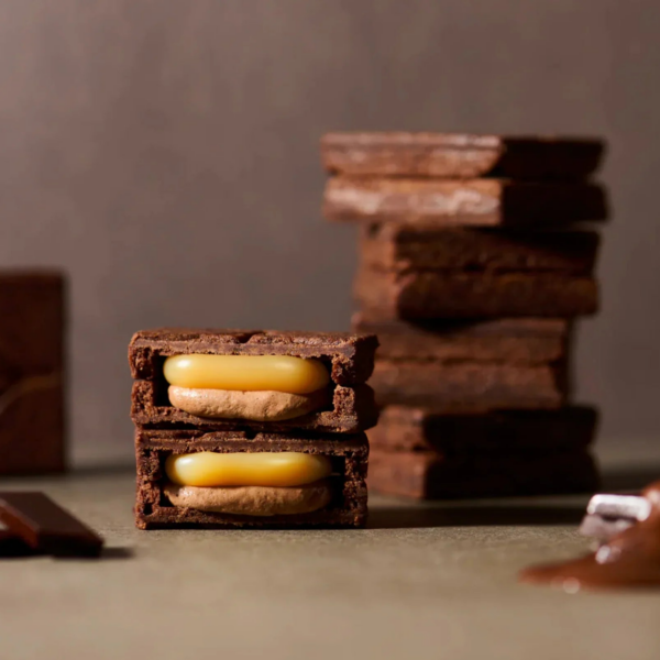 5 pieces Japanese Butter Sandwich Chocolate Cookie Snack, mild sweetness, designed for relaxed tea time
