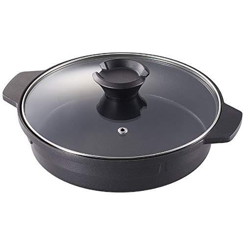 Iwatani Junior Multi Plate With Glass Lid CB-P-JRMG, round shape, ideal for multi-style cooking