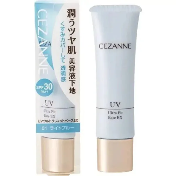 Cezanne Uv Ultra Fit Base Ex 01 Light Blue SPF30 / PA ++ 30g - Perfect Makeup Base